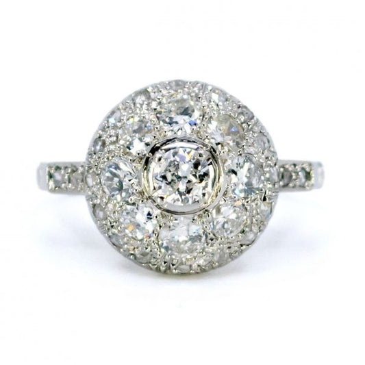 Antique Art Deco 1ct Diamond Platinum Ring