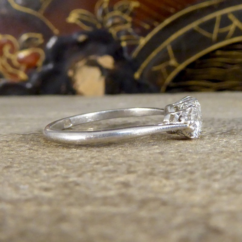 Antique Art Deco 1ct Diamond Three Stone Ring