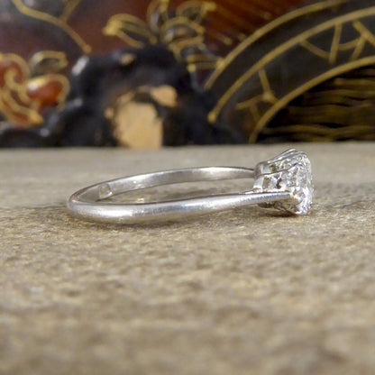 Antique Art Deco 1ct Diamond Three Stone Ring