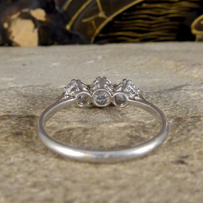 Antique Art Deco 1ct Diamond Three Stone Ring