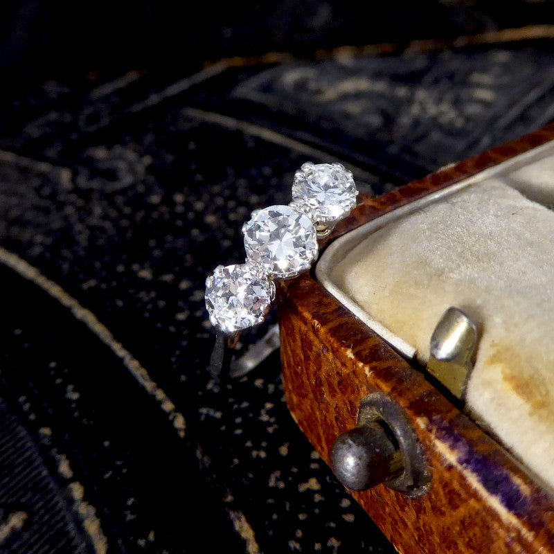 Antique Art Deco 1ct Diamond Three Stone Ring