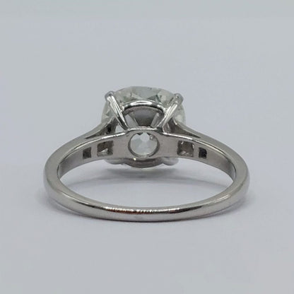 Antique Art Deco 2.40ct Cushion Cut Diamond Ring