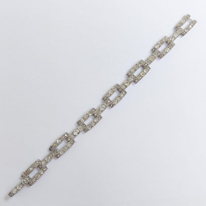Antique Art Deco 8cts Old Mine Cut Diamond Bracelet