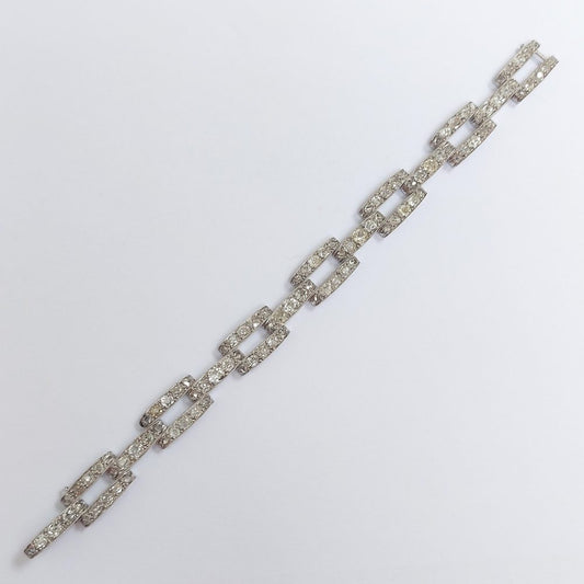 Antique Art Deco 8cts Old Mine Cut Diamond Bracelet