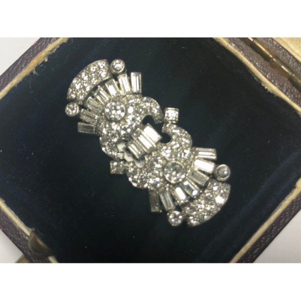 Antique Art Deco Diamond Brooch