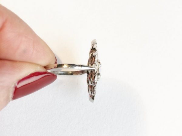 Antique Art Deco Diamond Navette Shape Ring