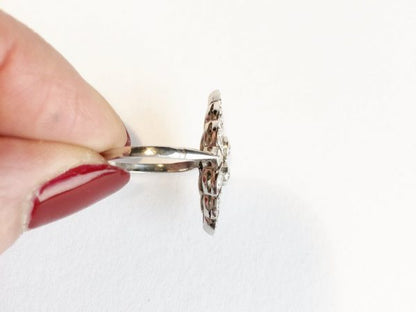 Antique Art Deco Diamond Navette Shape Ring