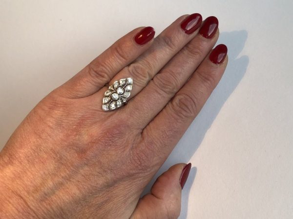 Antique Art Deco Diamond Navette Shape Ring