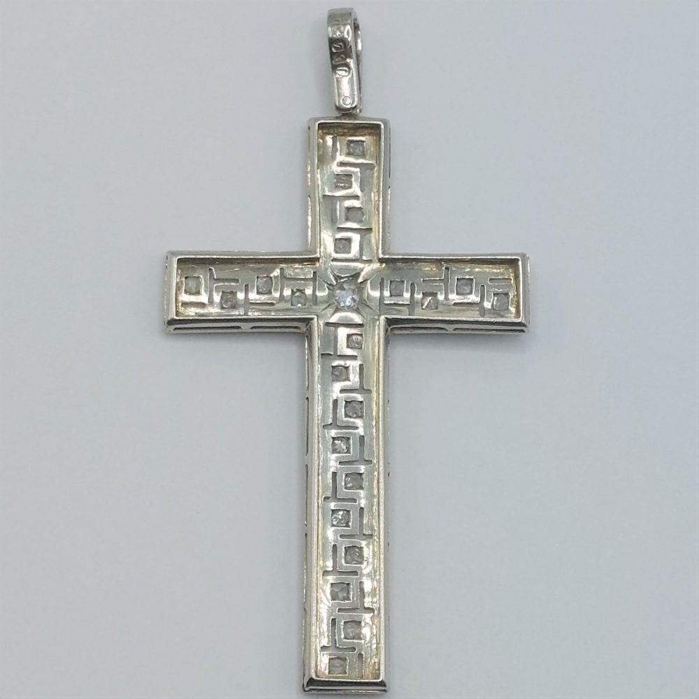 Antique Art Deco Diamond Set Cross Pendant