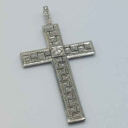 Antique Art Deco Diamond Set Cross Pendant