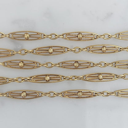 Antique Art Deco Gold Longuard Chain