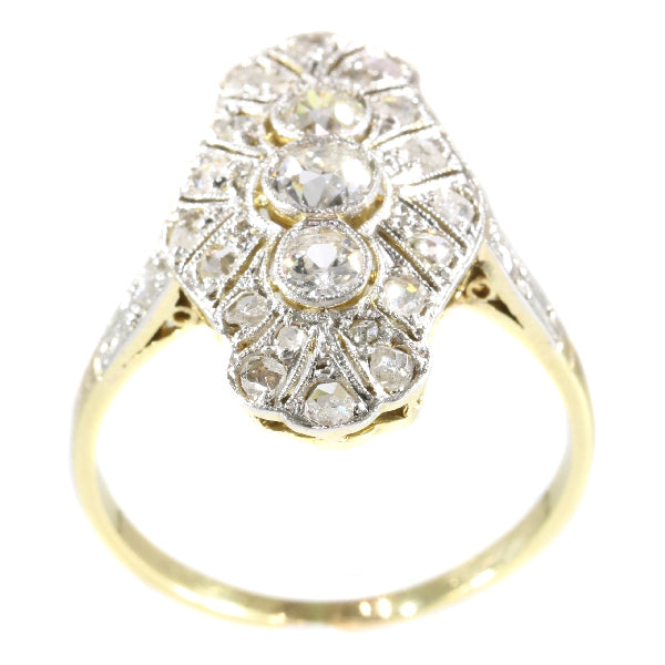 Antique Art Deco Old Brilliant Cut Diamond Ring