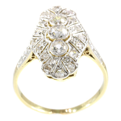 Antique Art Deco Old Brilliant Cut Diamond Ring
