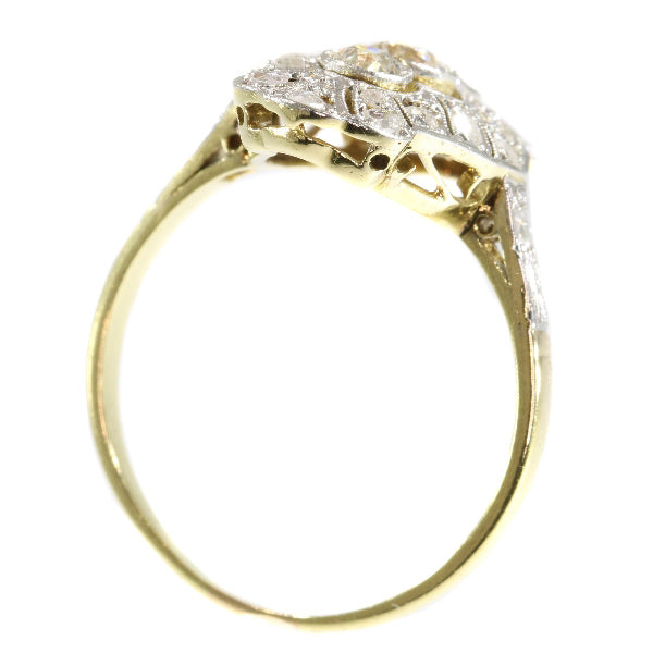 Antique Art Deco Old Brilliant Cut Diamond Ring