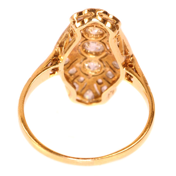 Antique Art Deco Old Brilliant Cut Diamond Ring