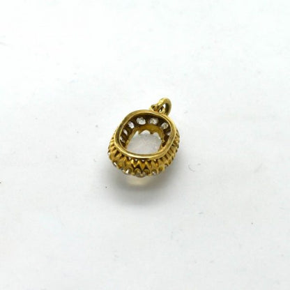 Antique Art Deco Opal & Diamond Cluster Pendant