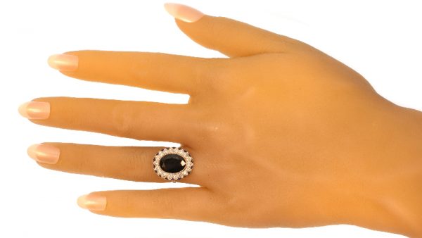 Antique Art Deco Sapphire Diamond Platinum Ring