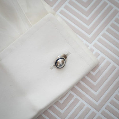 Antique Art Deco Sapphire & Platinum Jockey Cufflinks