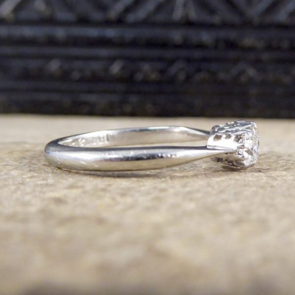 Antique Art Deco Three Stone 0.65ct Diamond Ring