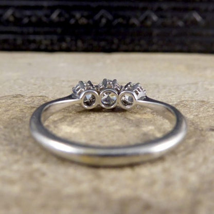 Antique Art Deco Three Stone 0.65ct Diamond Ring