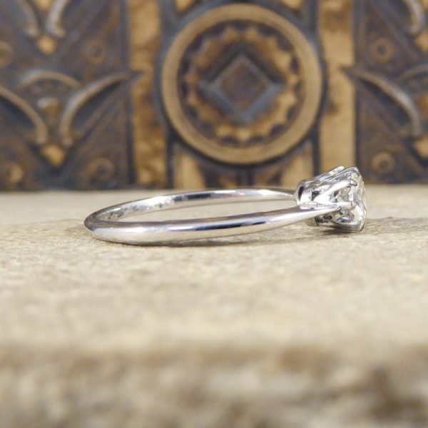 Antique Art Deco Three Stone Diamond Engagement Ring, 1.20 carats