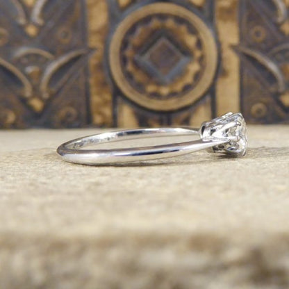 Antique Art Deco Three Stone Diamond Engagement Ring, 1.20 carats