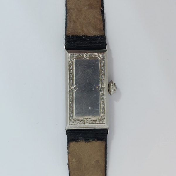 Antique Art Deco Tiffany Diamond and Onyx Ladies Cocktail Watch