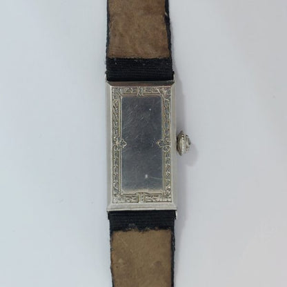 Antique Art Deco Tiffany Diamond and Onyx Ladies Cocktail Watch
