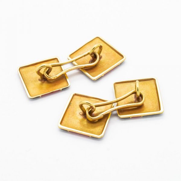 Antique Art Deco Tiffany and Co. Enamel Cufflinks