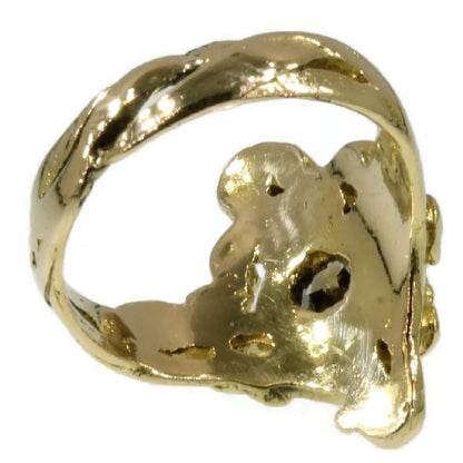 Antique Art Nouveau Diamond Flower Ring