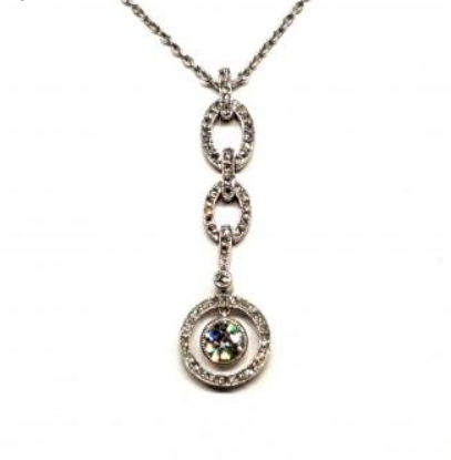 Antique Belle Epoque Diamond Drop Pendant