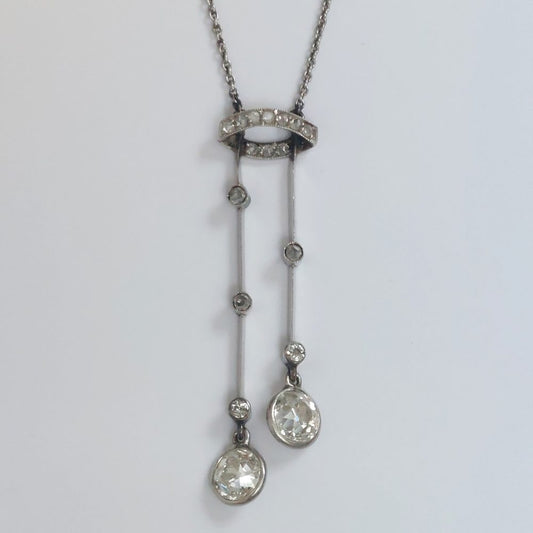 Antique Belle Epoque Diamond Negligee Necklace