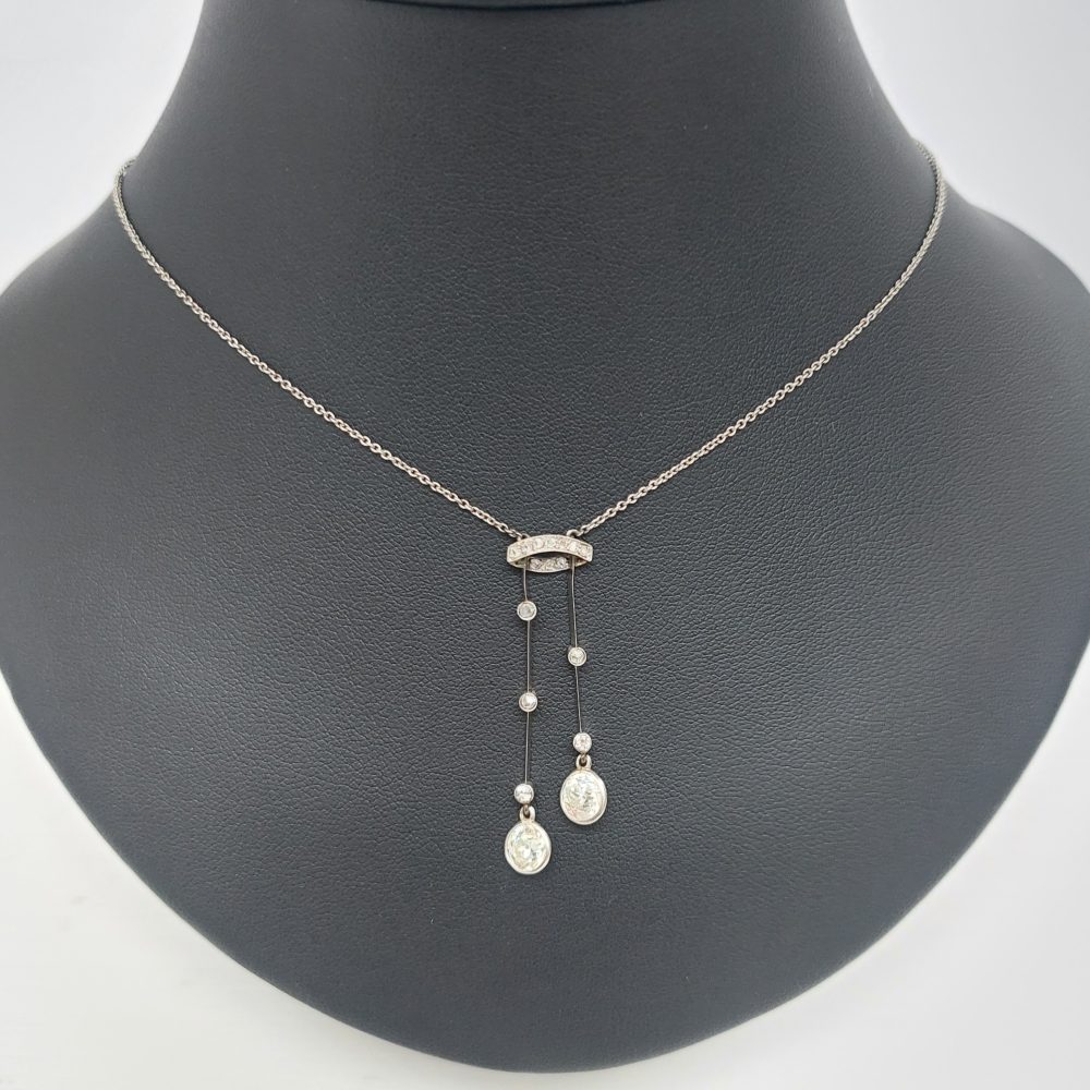 Antique Belle Epoque Diamond Negligee Necklace