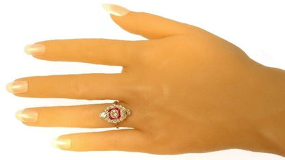 Antique Belle Epoque Diamond Ruby Ring