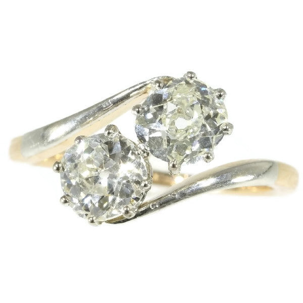 Antique Belle Epoque Two Stone Diamond Ring
