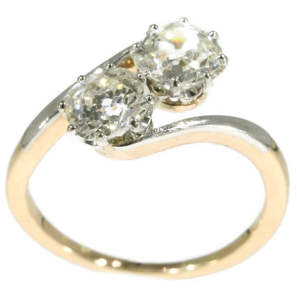 Antique Belle Epoque Two Stone Diamond Ring