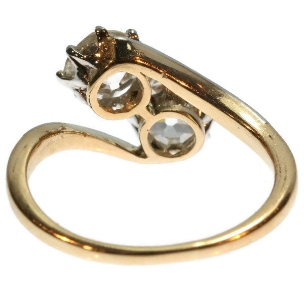Antique Belle Epoque Two Stone Diamond Ring