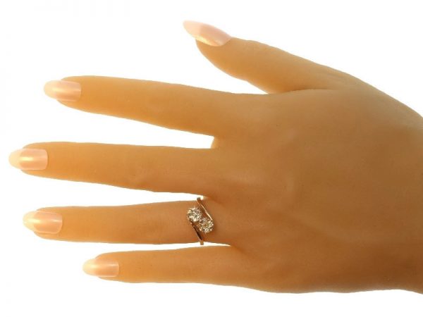 Antique Belle Epoque Two Stone Diamond Ring