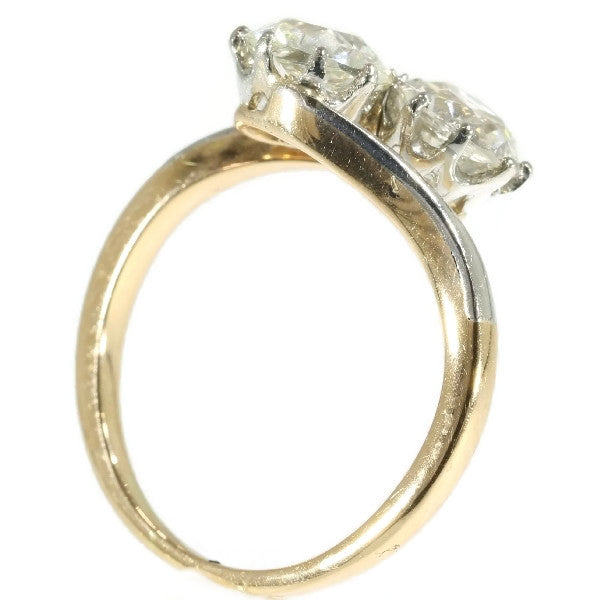 Antique Belle Epoque Two Stone Diamond Ring