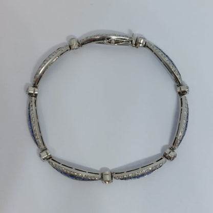 Antique Early Art Deco Sapphire and Diamond Bracelet