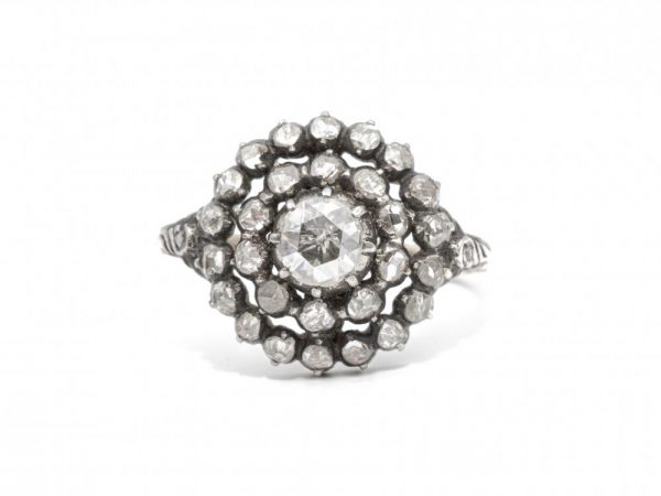 Antique Early Victorian Rose Cut Diamond Ring