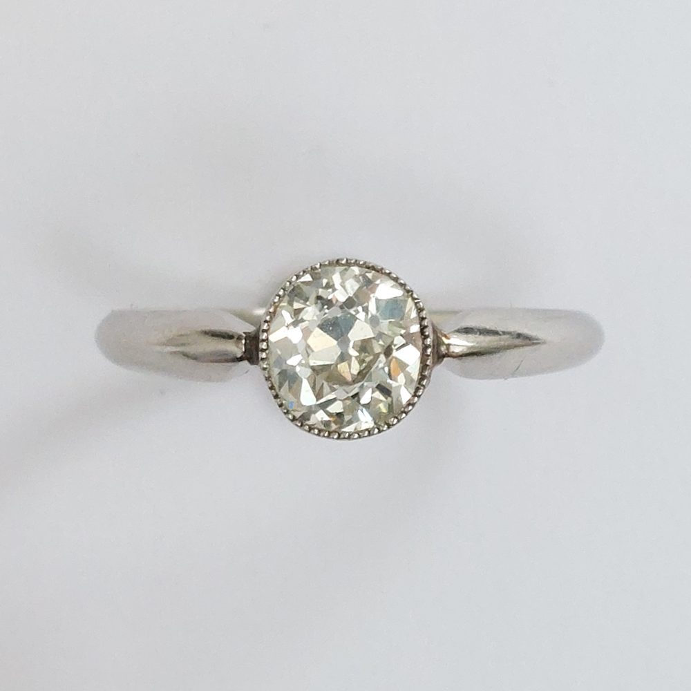 Antique Edwardian 1.15ct Old Cut Diamond Ring