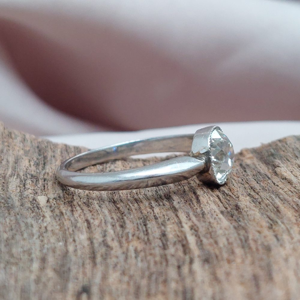 Antique Edwardian 1.15ct Old Cut Diamond Ring