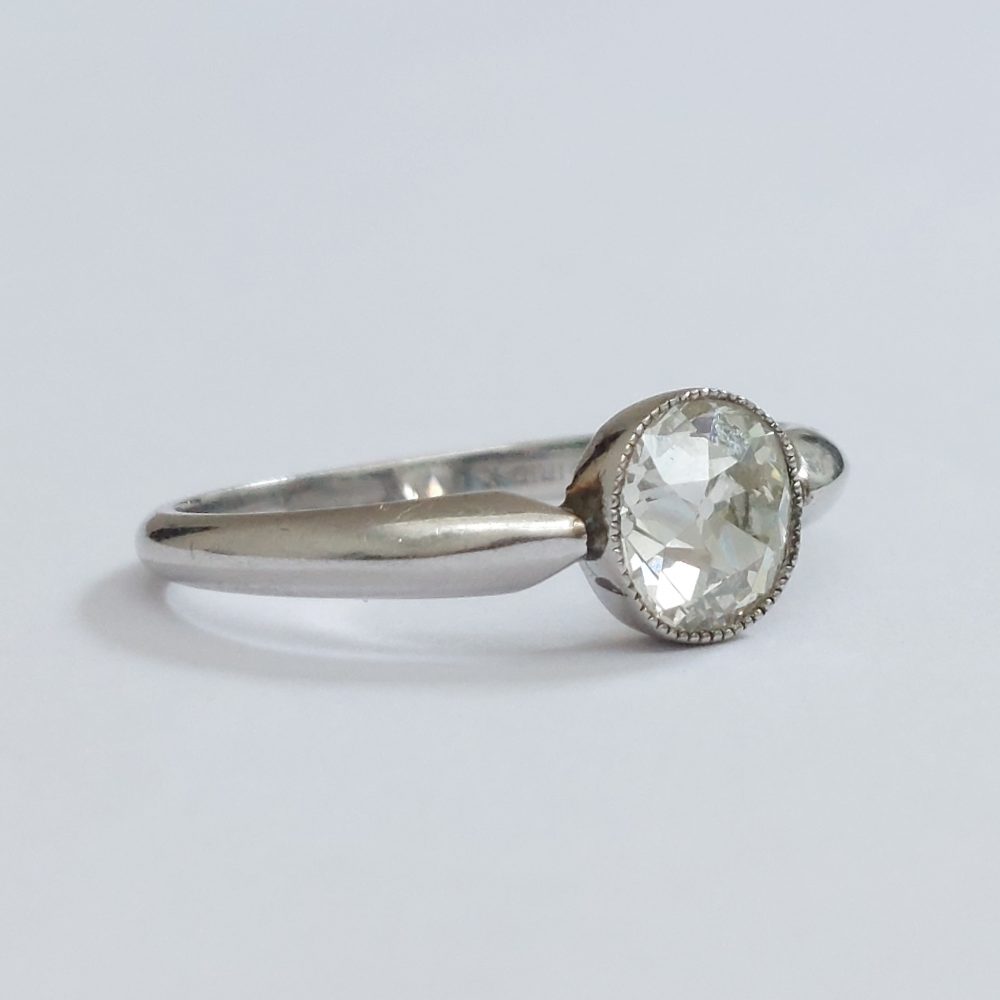 Antique Edwardian 1.15ct Old Cut Diamond Ring