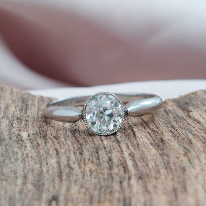 Antique Edwardian 1.15ct Old Cut Diamond Ring