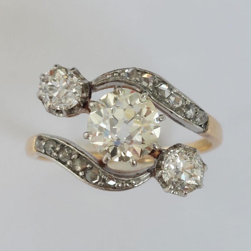 Antique Edwardian 1.40ct Old European Cut Diamond Ring
