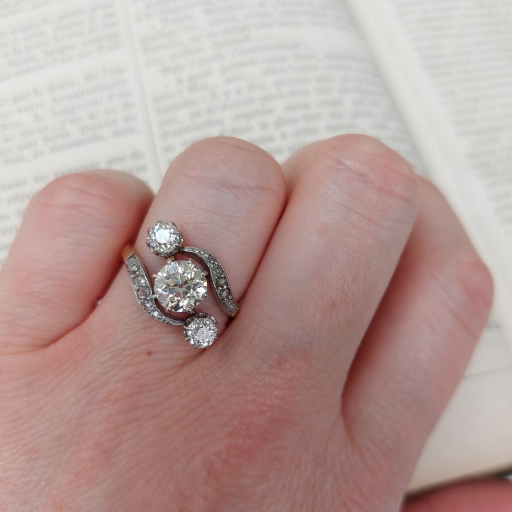 Antique Edwardian 1.40ct Old European Cut Diamond Ring