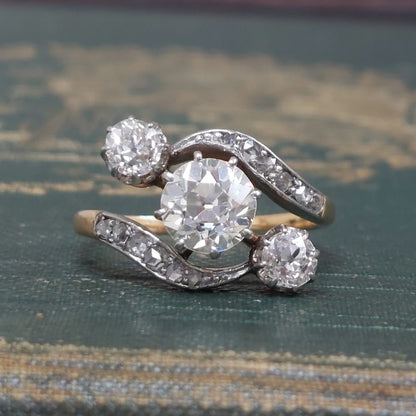 Antique Edwardian 1.40ct Old European Cut Diamond Ring
