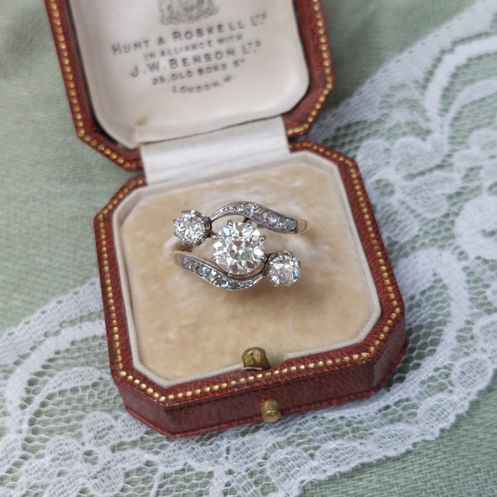 Antique Edwardian 1.40ct Old European Cut Diamond Ring