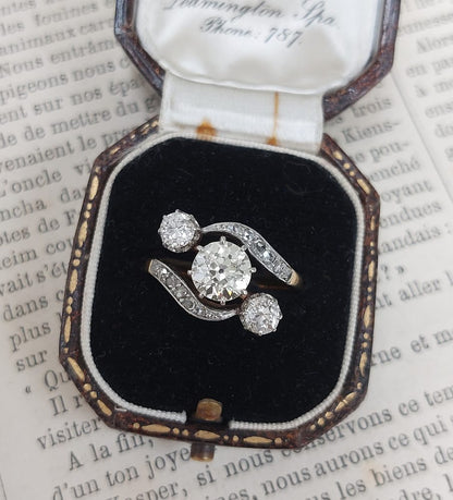 Antique Edwardian 1.40ct Old European Cut Diamond Ring